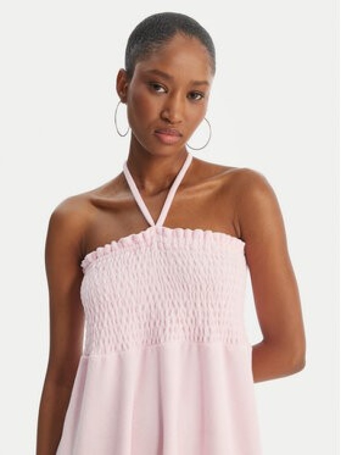 Juicy Couture Sukienka letnia Smocked Terry JCGED126007 Różowy Regular Fit