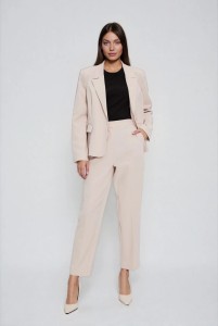 Spodnie cygaretki beżowe