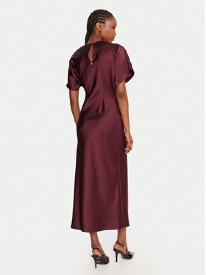 Rinascimento Sukienka koktajlowa CFC0125718003 Bordowy Regular Fit