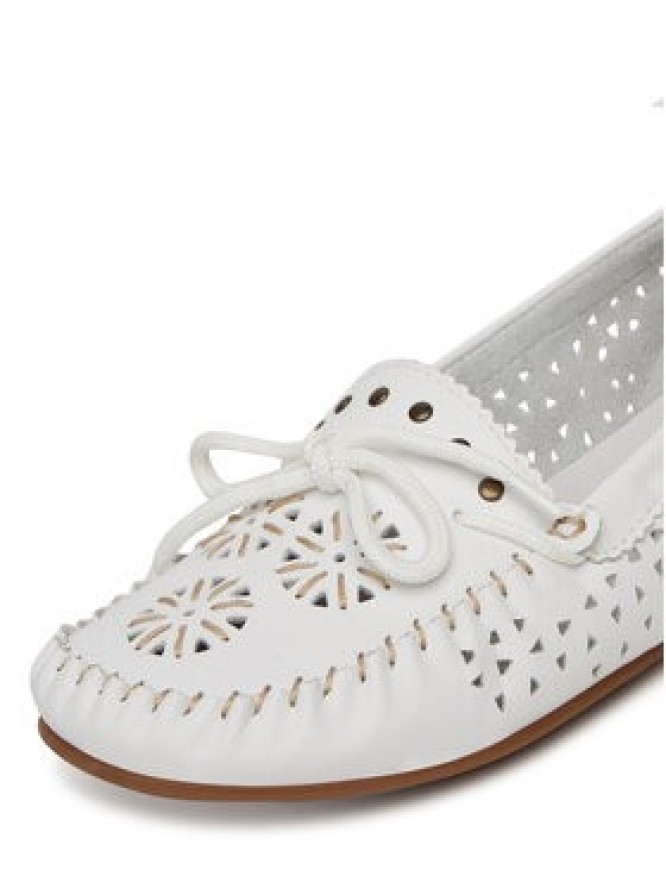 Rieker Mokasyny L6396-80 Biały