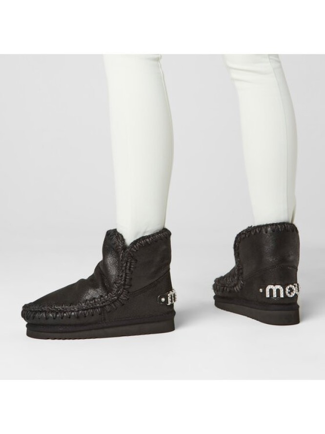 Mou Śniegowce Eskimo 18 With Rhinestones Logo Czarny