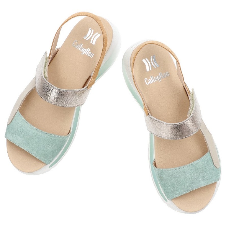 Zielone Sandały Callaghan Modne Obuwie Damskie