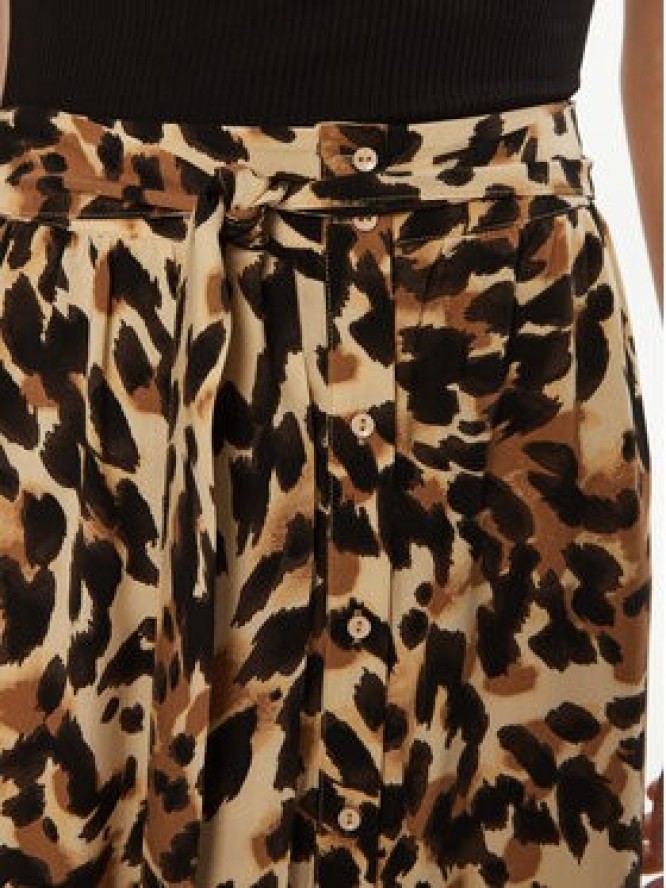 YAS Spódnica midi Savanna 26028279 Brązowy Regular Fit