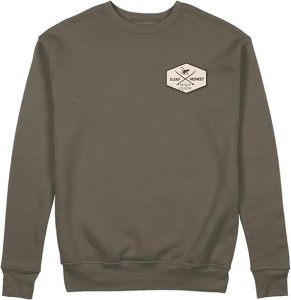 Bluza z naszywką – okrągły dekolt / dla dorosłych (oliwkowa zieleń)