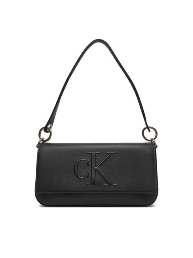 Calvin Klein Jeans Torebka Sculpted Flap Shoulder Pouch LV04K3148G Czarny