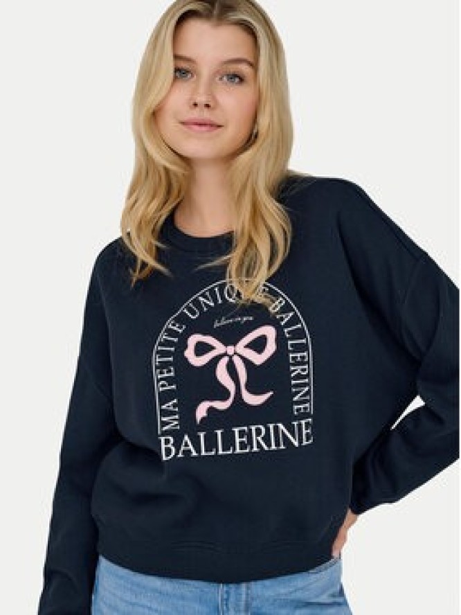 ONLY Bluza 15254183 Granatowy Loose Fit