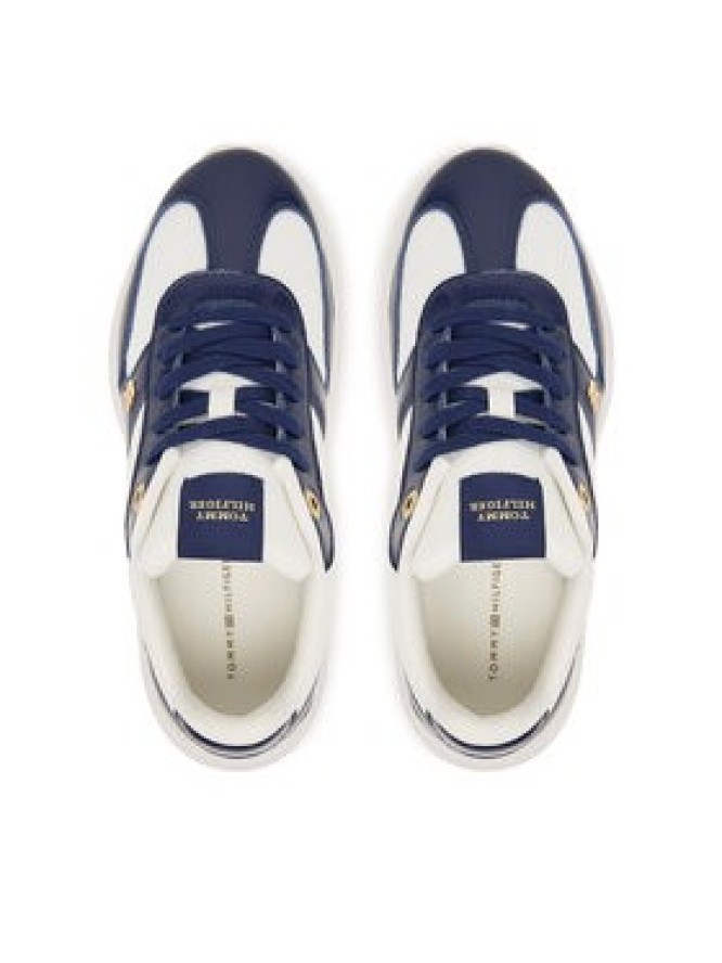 Tommy Hilfiger Sneakersy Modern Runner Shiny Leather FW0FW09413 Granatowy