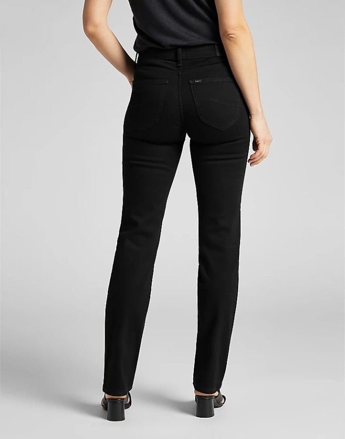 LEE MARION STRAIGHT DAMSKIE SPODNIE JEANSOWE BLACK RINSE L301FS47 112105814