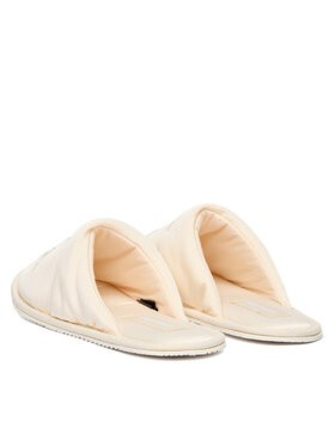 Calvin Klein Jeans Kapcie Slipper Satin Moire YW0YW02053 Écru