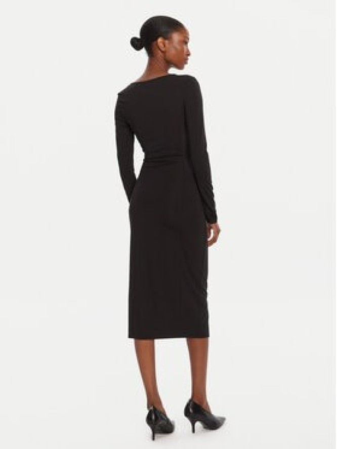 KAOS Sukienka koktajlowa Abiti RI1MA002 0001 Czarny Slim Fit