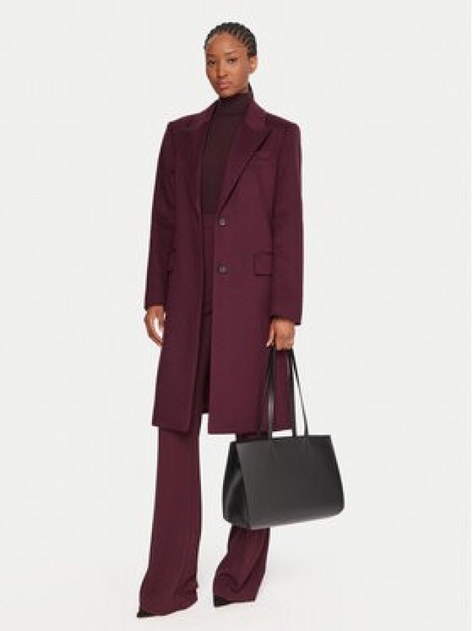 BOSS Płaszcz wełniany Classin 50548371 Fioletowy Regular Fit