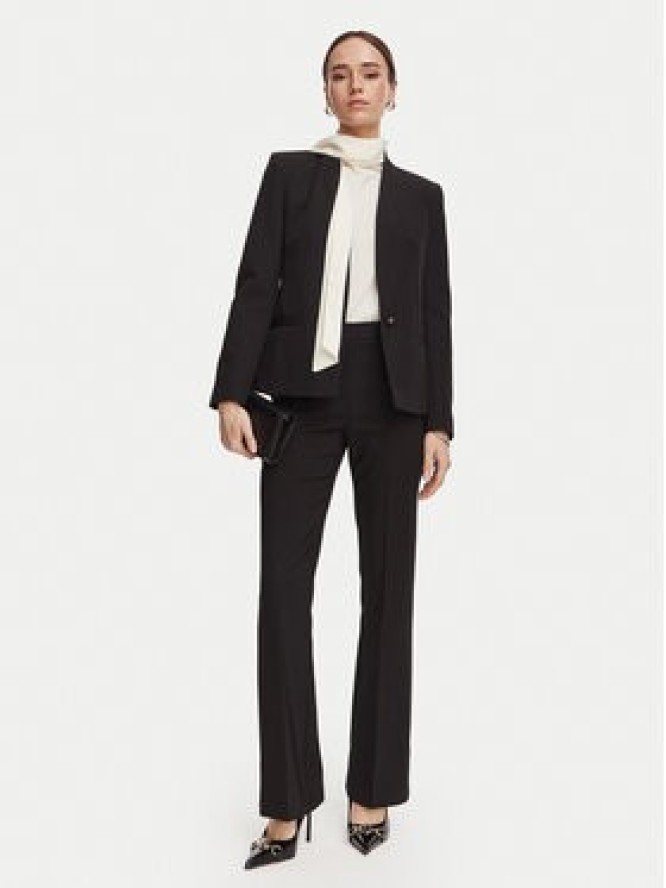 Rinascimento Spodnie materiałowe CFC0130135003 Czarny Flare Fit