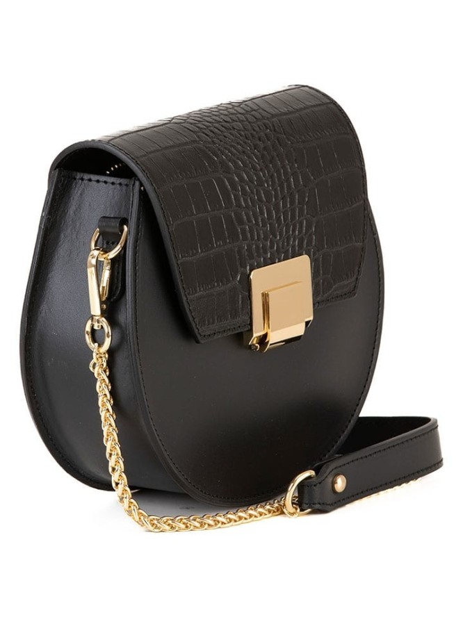 Pia Sassi Skórzana torebka "Cima Carnera" w kolorze czarno-czerwonym - 24 x 18 x 7 cm rozmiar: onesize