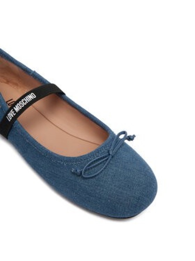 LOVE MOSCHINO Baleriny JA11121G1OJO5700 Niebieski