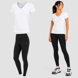 ZESTAW DAMSKI 4F T-SHIRT + LEGGINSY KOMPLET SPORTOWY NA CO DZIEŃ L SS26