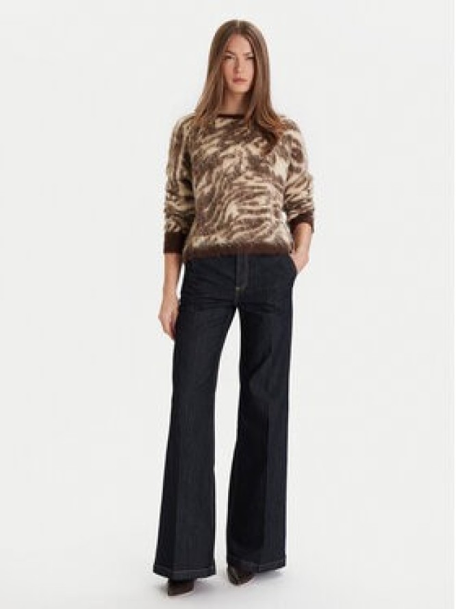 ViCOLO Sweter 55044F Brązowy Regular Fit