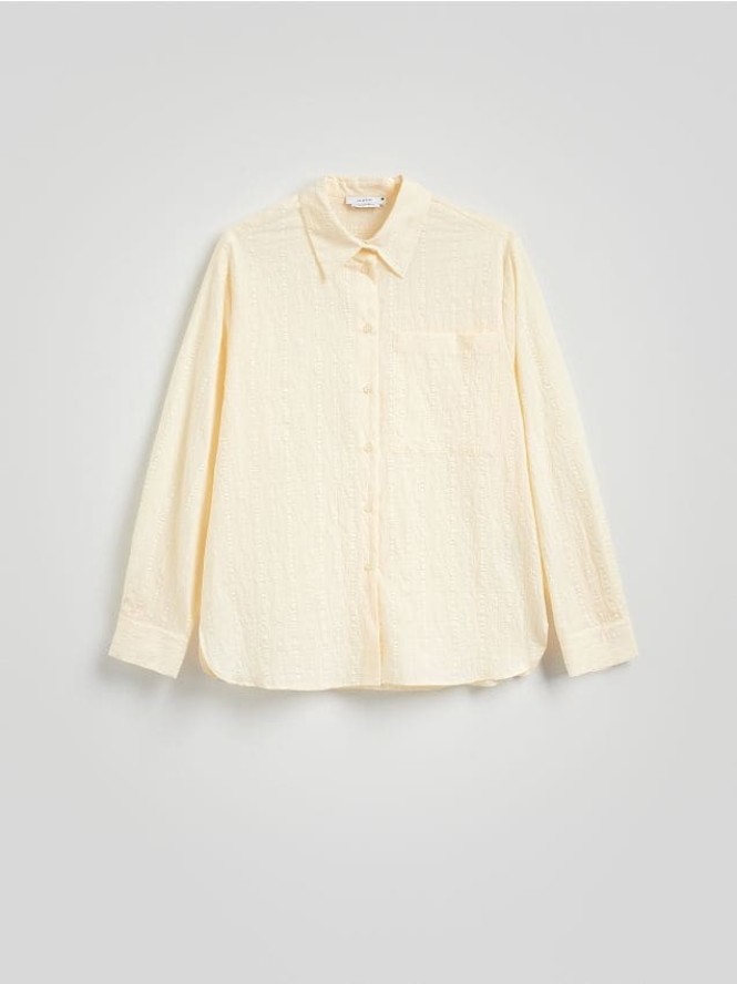 Koszula z kieszenią - jasnożółty