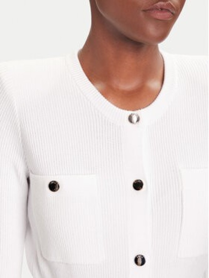 Liu Jo Sukienka dzianinowa MF5371 MS99E Biały Slim Fit