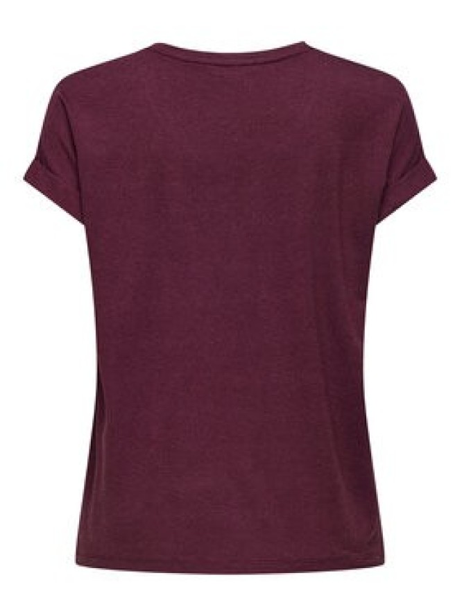 ONLY T-Shirt Moster 15106662 Bordowy Regular Fit