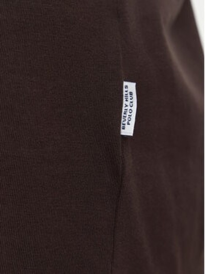 Beverly Hills Polo Club T-Shirt P-SS26W-TS5165187 Brązowy ciemny Regular Fit