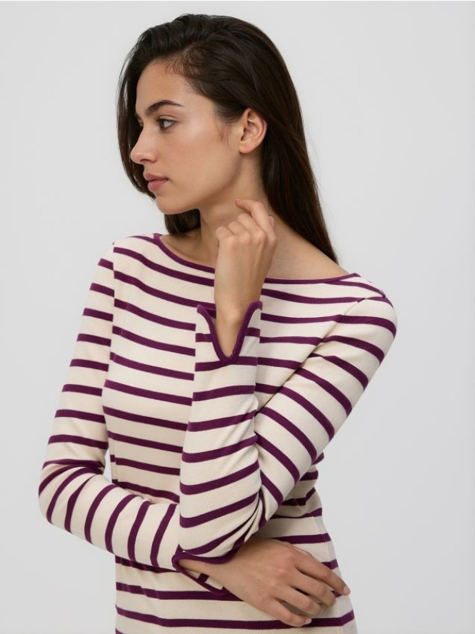 Longsleeve w paski - wielobarwny