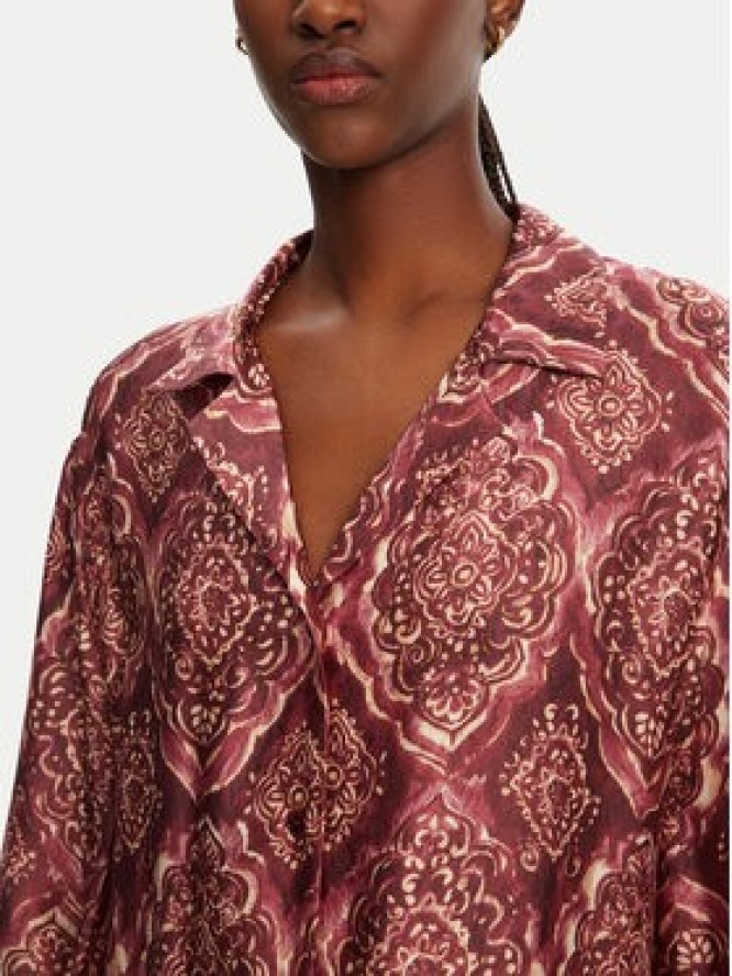 ViCOLO Koszula TD0378 Bordowy Relaxed Fit