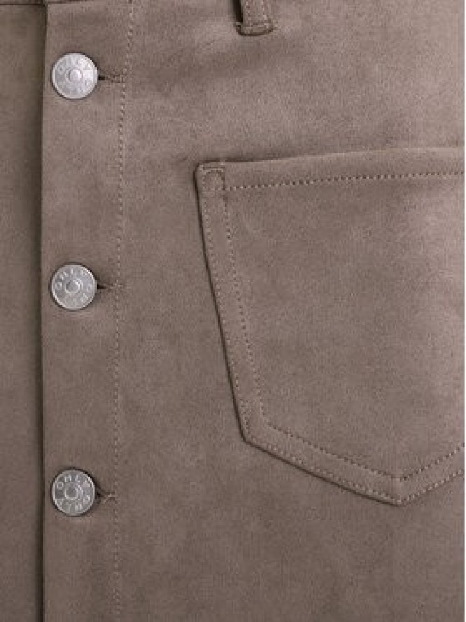 ONLY Spódnica z imitacji skóry Amazing 15351289 Beżowy Slim Fit