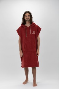 Pacifique Sud, Surf Poncho, Burgund, Bez rękawów, Duży rozmiar