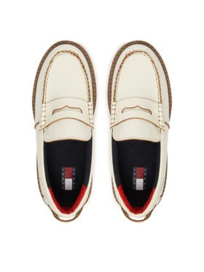 Tommy Hilfiger Loafersy Archive '01 Leather Loafer EN0EN03022 Écru
