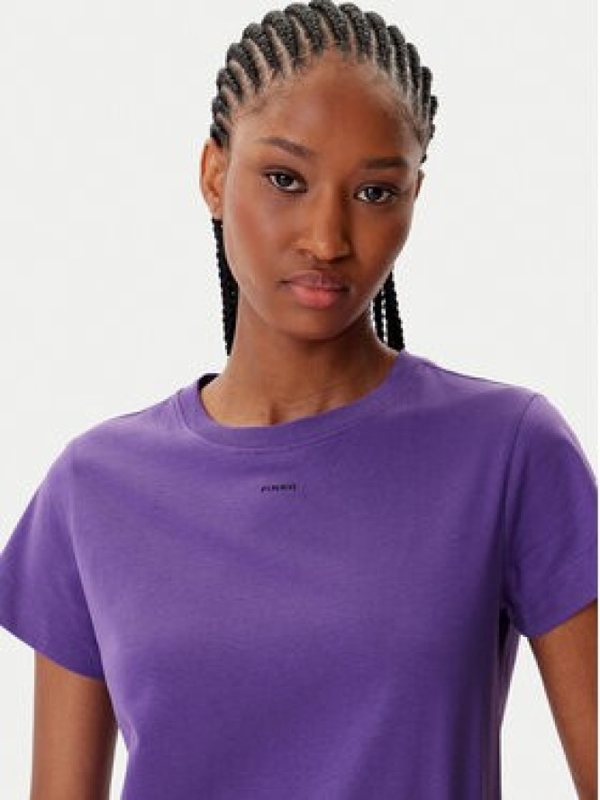 PINKO T-Shirt Basico 100373 A2RE Fioletowy Regular Fit