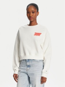 Tommy Jeans Bluza DW0DW21345 Biały Relaxed Fit