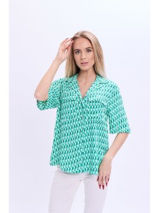 Marks & Spencer Bluzka w kolorze zielono-białym rozmiar: 36