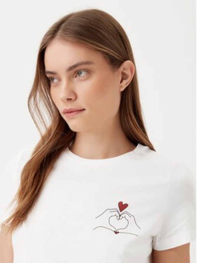 Vero Moda T-Shirt Viva 10322077 Biały Regular Fit