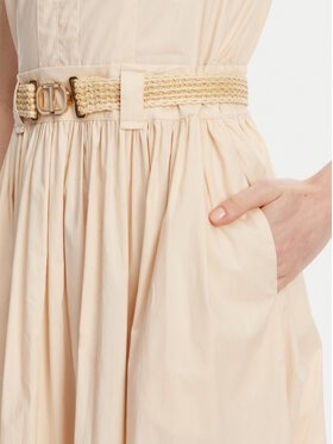 TWINSET Sukienka codzienna 251TT2101 Beżowy Regular Fit