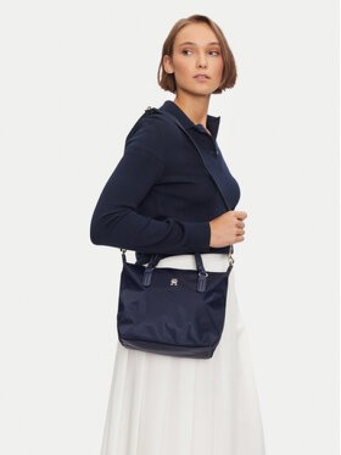 Tommy Hilfiger Torebka Poppy Th Small Tote AW0AW15640 Granatowy