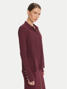 Patrizia Pepe Koszula 8C0761 A8I1 Bordowy Regular Fit