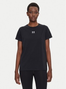 Under Armour Koszulka techniczna Rival Core 1383648 Czarny Regular Fit