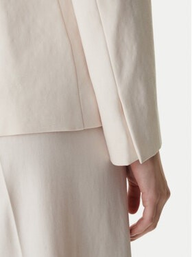 Marella Marynarka Slogan1 2615041211 Écru Slim Fit