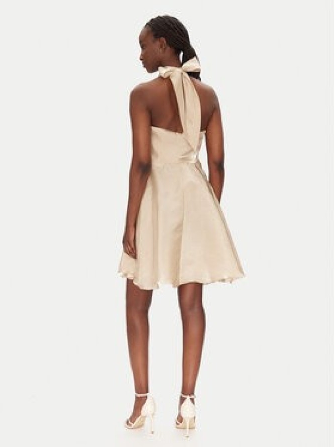 Rinascimento Sukienka koktajlowa CFC0124419003 Złoty Regular Fit