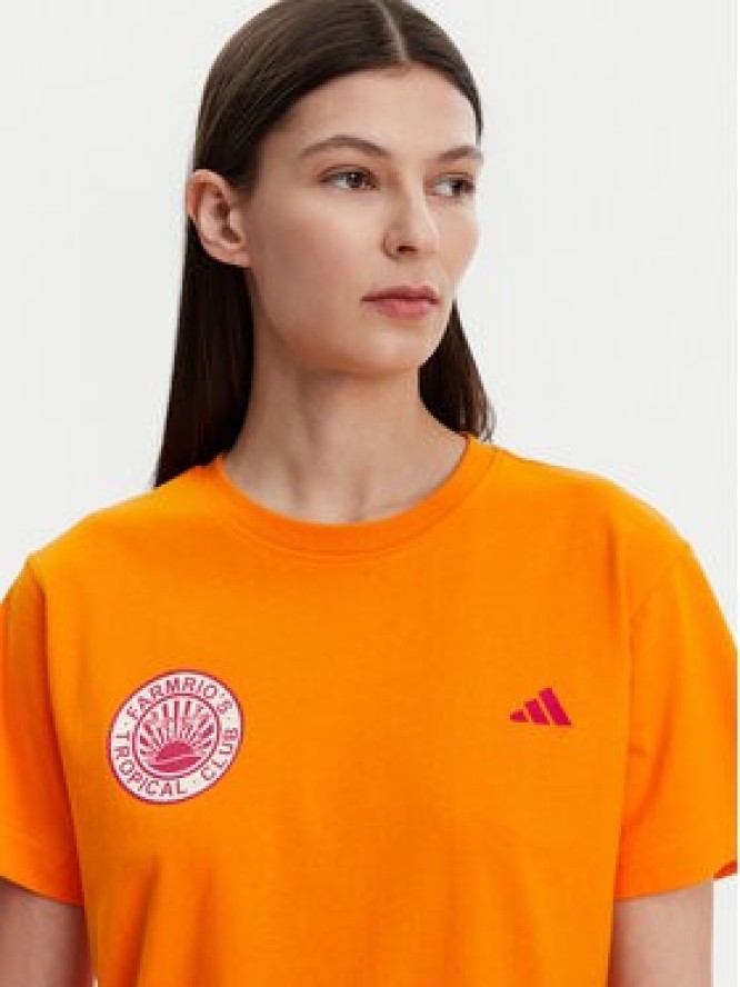 adidas T-Shirt FARM Graphic JD6293 Pomarańczowy Regular Fit
