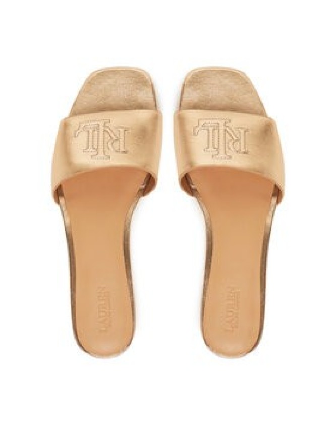 LAUREN RALPH LAUREN Klapki Everley 802970531001 Złoty