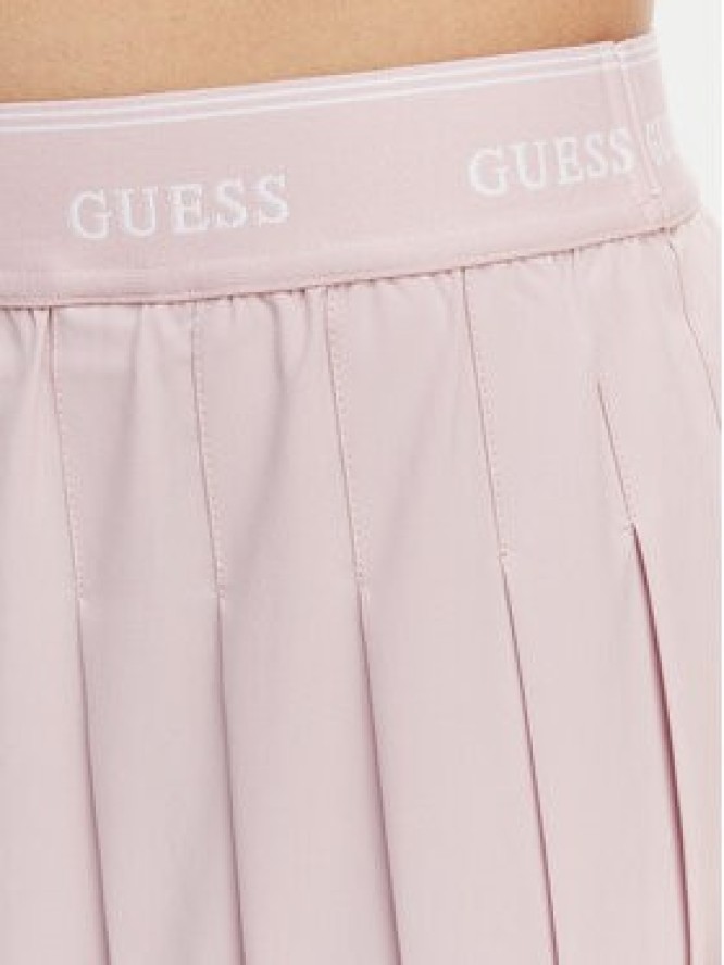Guess Spódnica plisowana V6GD11 W1802 Różowy jasny Regular Fit