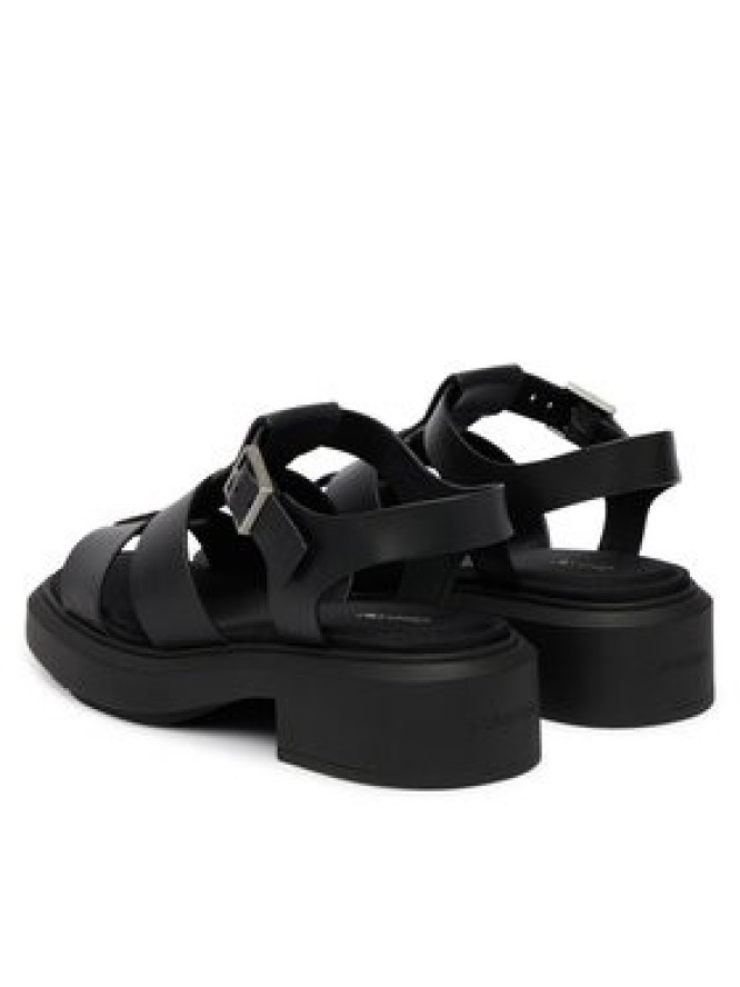 Calvin Klein Sandały Chunky Sandal Fisherm Lth HW0HW02904 Czarny