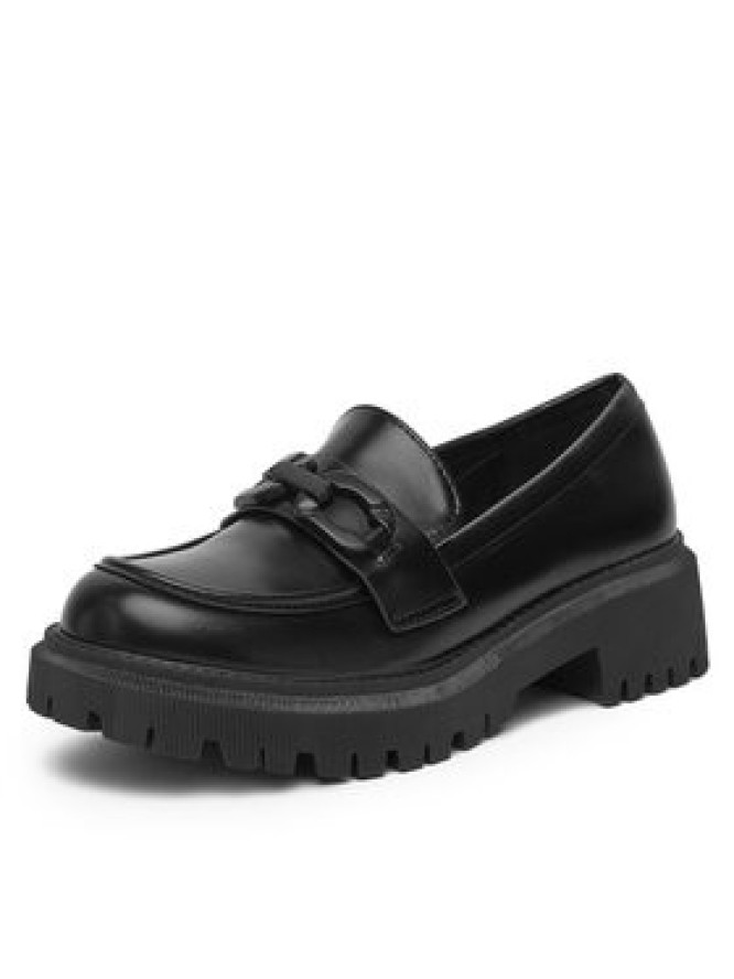DeeZee Loafersy BBT-22663-10 Czarny