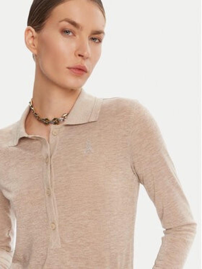 Patrizia Pepe Sweter 8K0320 K128 Beżowy Regular Fit