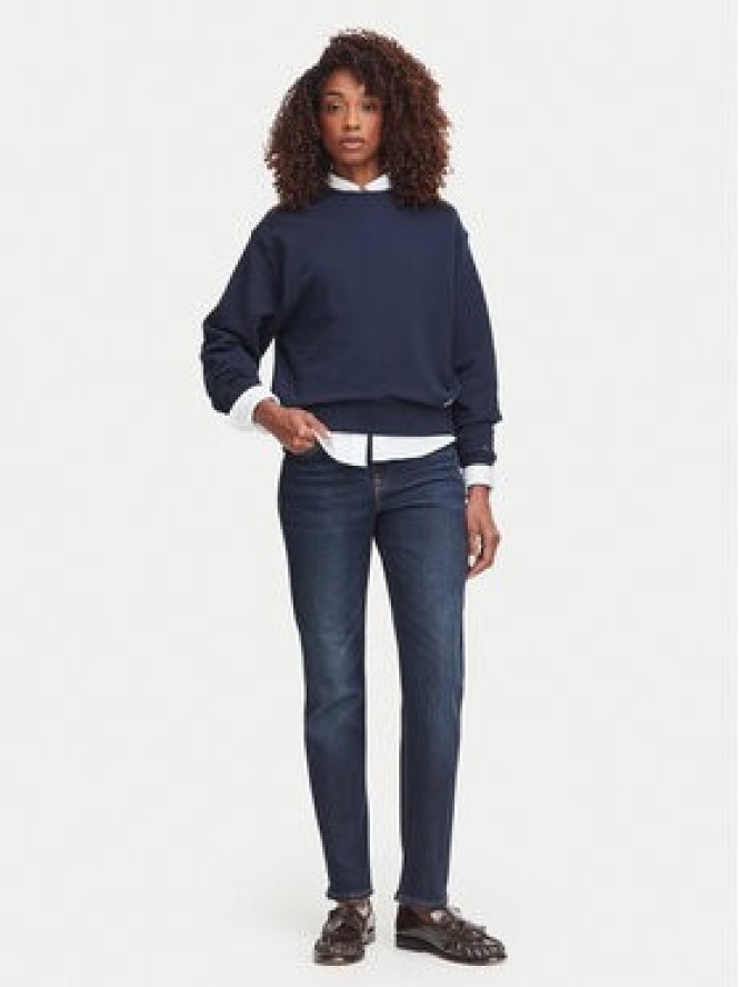 Tommy Hilfiger Bluza Script Terry WW0WW52355 Granatowy Regular Fit