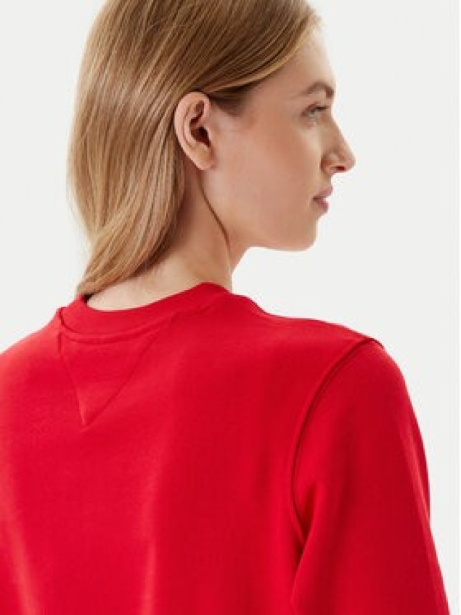 Tommy Jeans Bluza Essential DW0DW20942 Czerwony Regular Fit