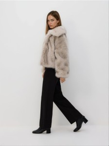 Jeansy wide leg z wysokim stanem - czarny