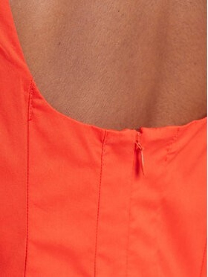 STAUD Sukienka codzienna Mini Wells R25S2249PO Pomarańczowy Slim Fit