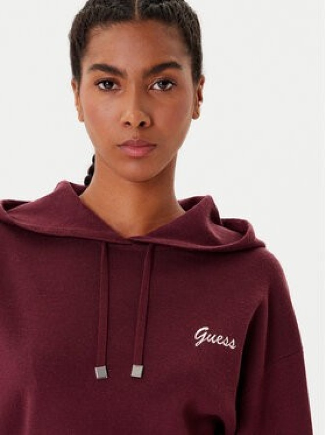 Guess Sukienka dzianinowa V5BK01 Z1152 Bordowy Regular Fit